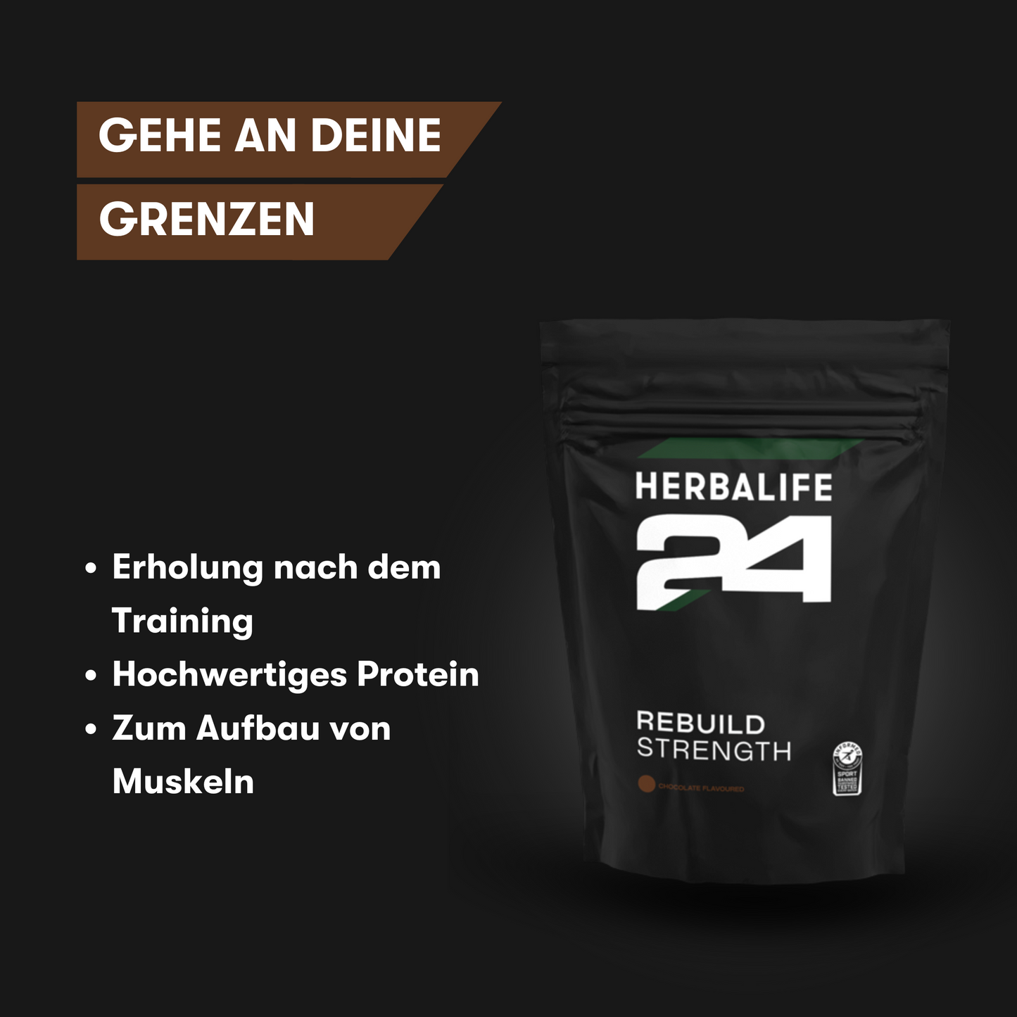 Herbalife24® Rebuild Strength Cioccolato 1000 g Busta 
